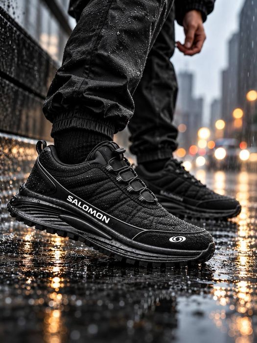 Кросовки Salomon XT Reckon gore-tex +10 -31 черные мужские красовки саламон Solomon termo  Зимние теплые красовки с мембраной