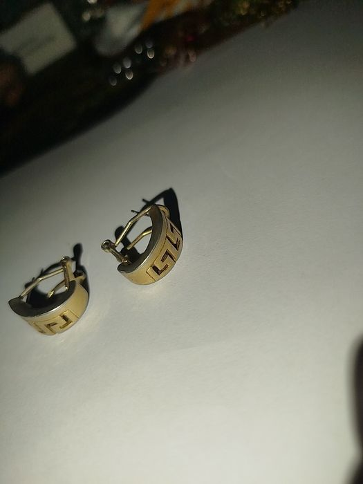 Стильные серьги «Versace» из медицинского золота (Xuping)