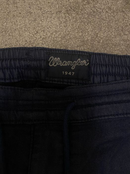 Szorty męskie Wrangler W 36 L niebieski granatowy jeans materiał