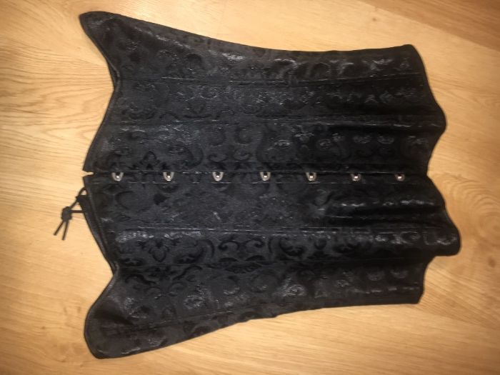 837/ Gorset bielizna goth steampunk modelujący mocne fiszbiny top L