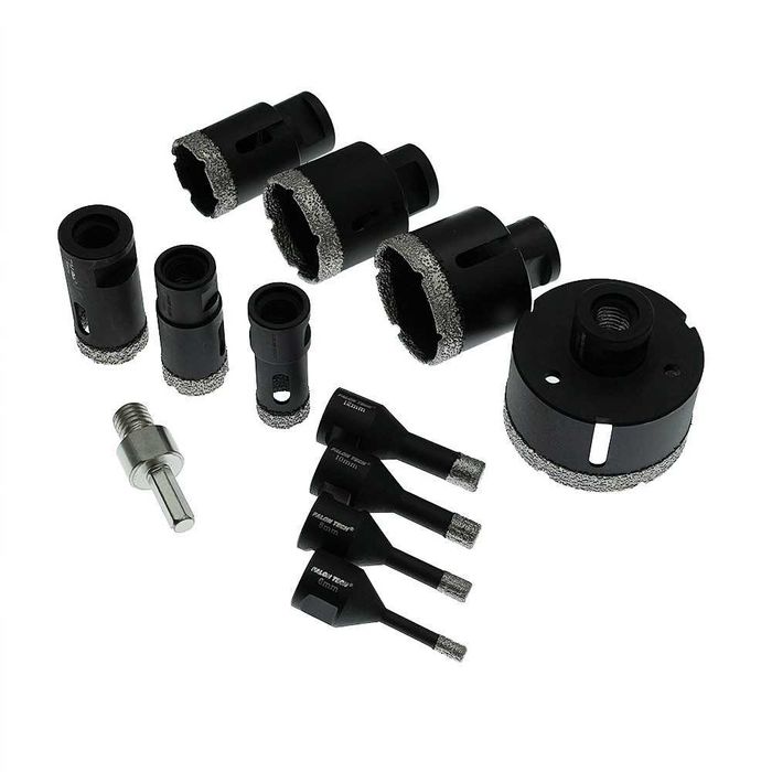 -> Zestaw Otwornice diamentowe do gresu 6,8,10,12,20,25,28,35,45,50,68mm FALON-TECH