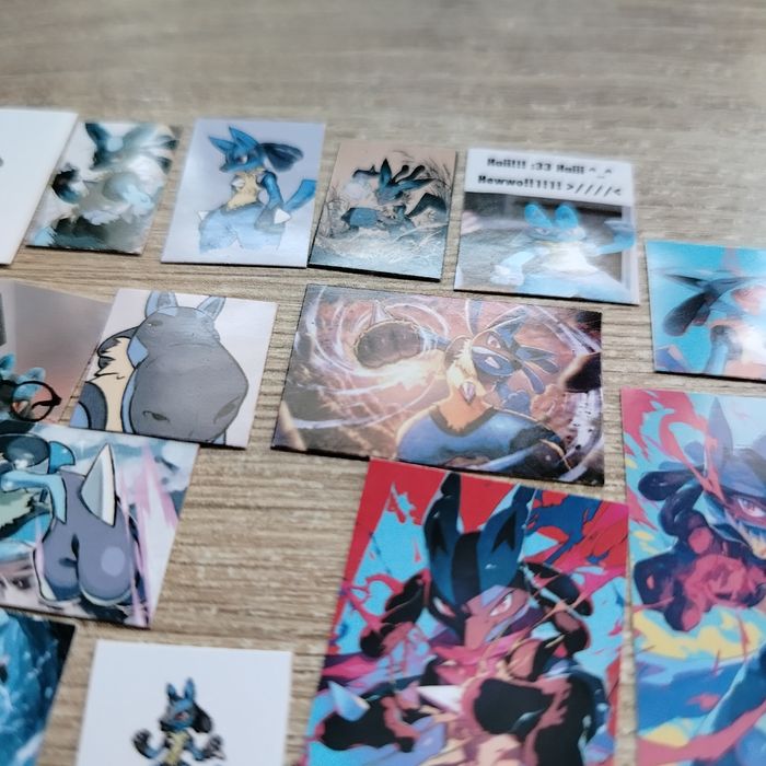 20 matte naklejki stickers Lucario Pokemon