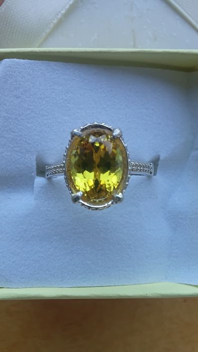 Anel em Prata com Safira Certificada