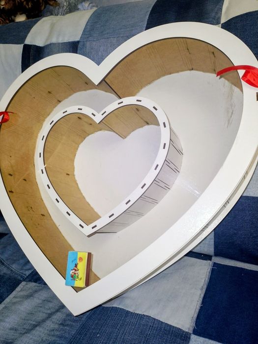 Подарочная коробка, подарункова велика, бокс подарунок серце