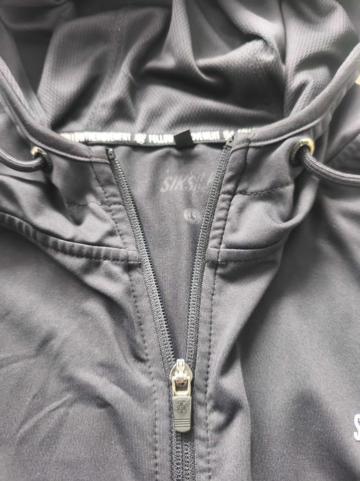 Bluza męska rozpinana czarna Siksilk rozmiar L kieszenie zamek olavoga
