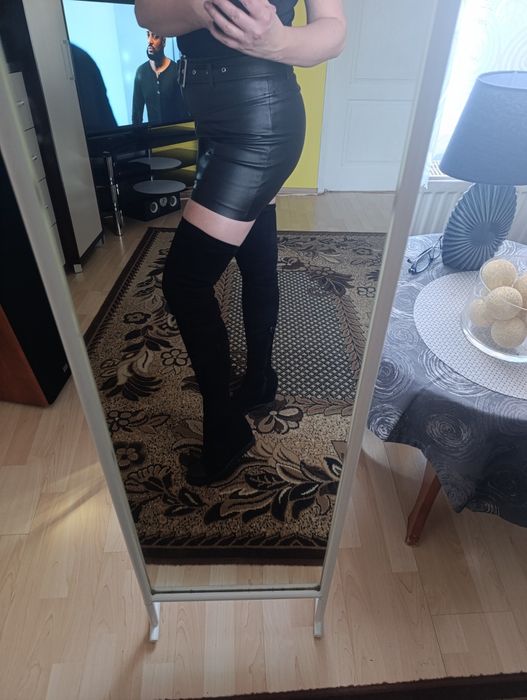 Botki 39 długie ,długość cholewki  74 cm m