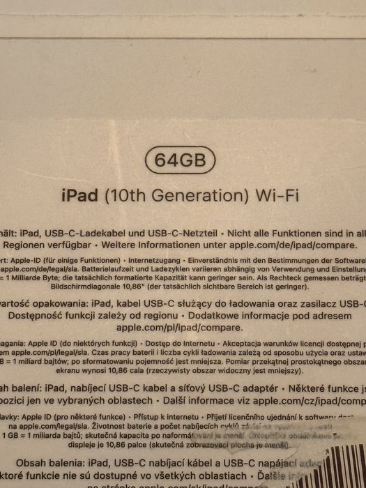 NOWY IPAD 10 gen 64gb WiFi