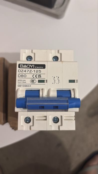 Disjuntor (es)  DC 80A - 600V (Solar / Baterias) – Novos – 3 unidades