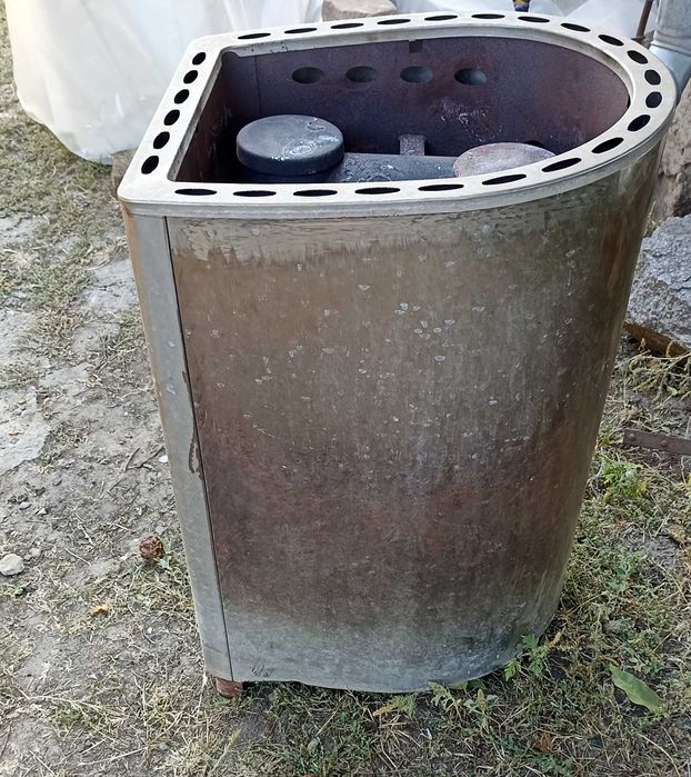 Піч з нержавіючої сталі ("кам'янка") для бані (парилки), з каменями