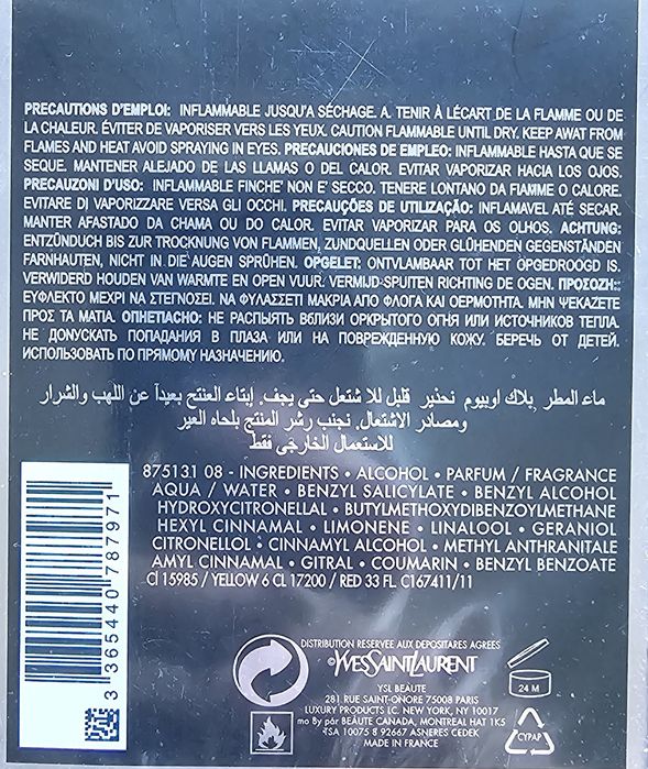 Yves Saint Laurent Black Opium Eau de Parfum 90 ml