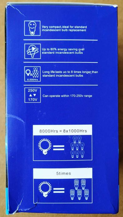 Led лампа з акумулятором 12 W 220 volt = 100 ват