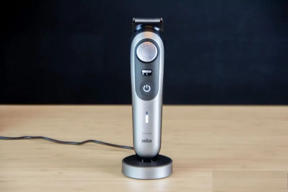 Braun BeardTrimmer 9 BT9520, Zmywalny, Bateria, Czarny, Szary