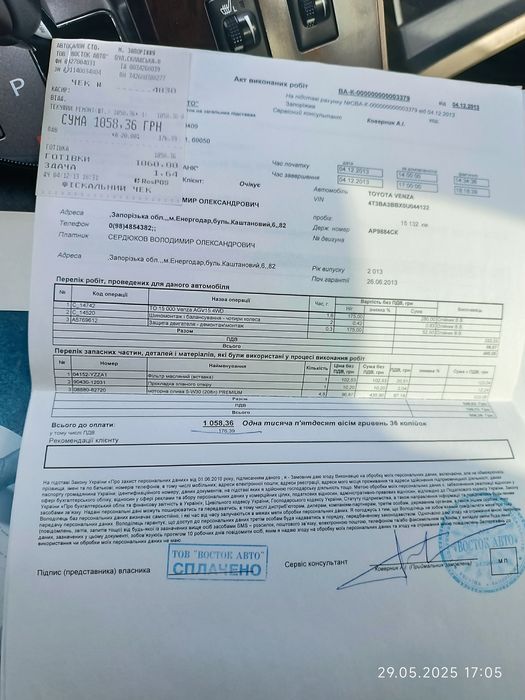 Тойота Венза 2013 full