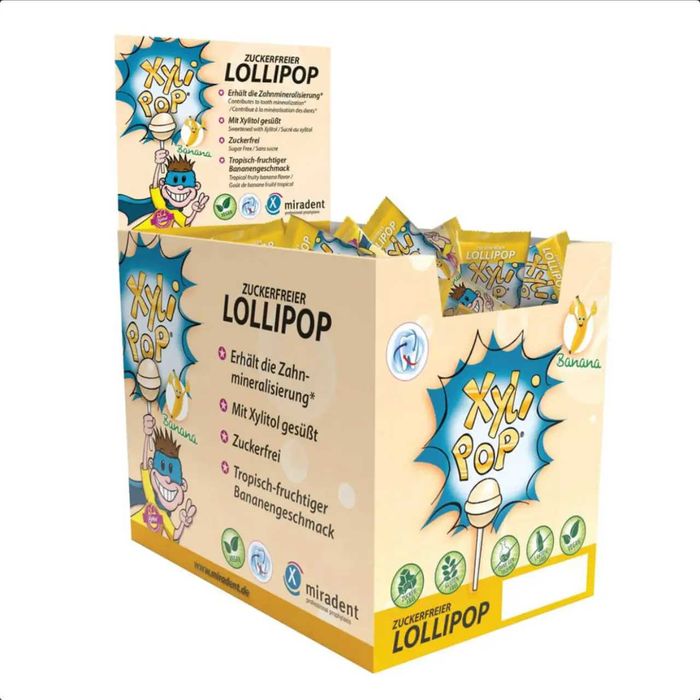 корисні льодяники жуйки з ксилітолом denti pop xylitol xylipop лізак