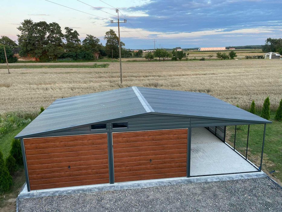 Garaż blaszany Premium Wzmocniony PROFILAMI Producent SZYBKIE TERMINY
