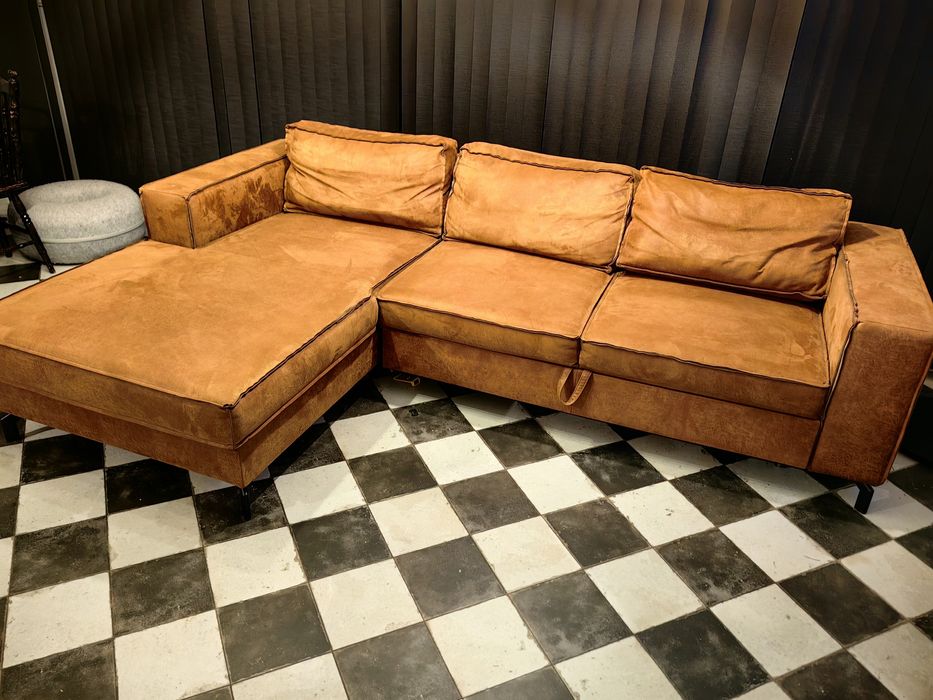 CEJLON Narożnik brązowy industrial loft boho