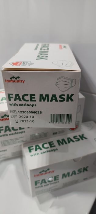 Maseczki ochronne medyczne 50sztuk chirurgiczne