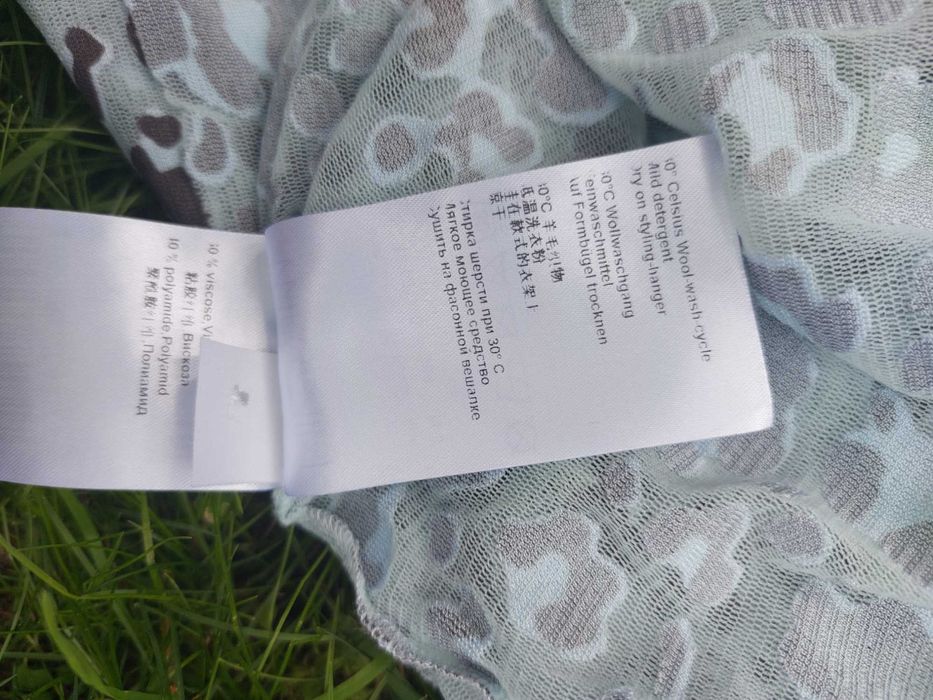 MarcCain panterka siateczkowa transparent przezroczysta bluzka