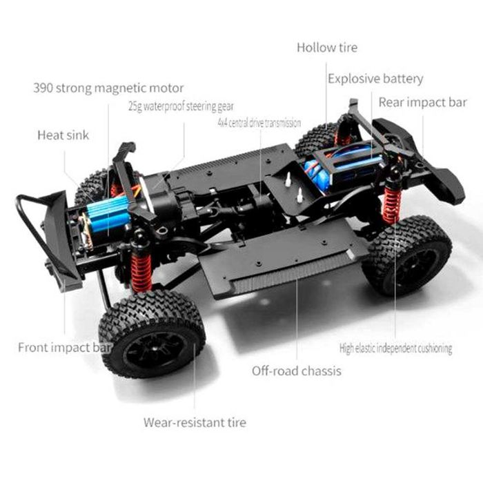 Машинка на радіокеруванні MN128 1/12 RTR 4WD MN Model 128 Оригінал