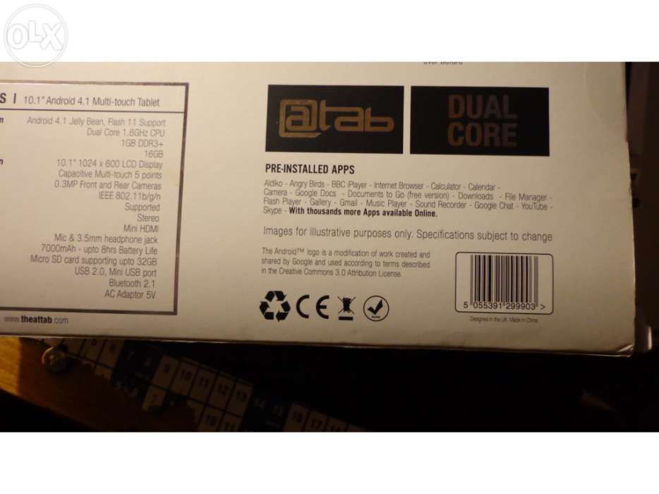 Tablet atab - ten.1 - av. ou recup.