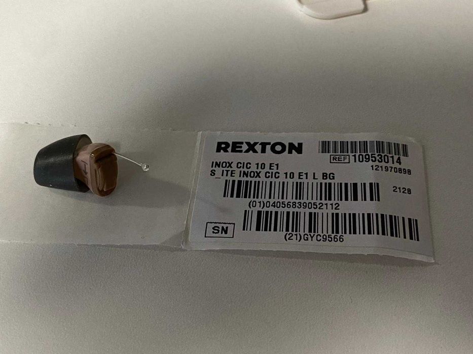 Aparat słuchowy: REXTON INOX CIC 10 E1 (1szt) - Lewy