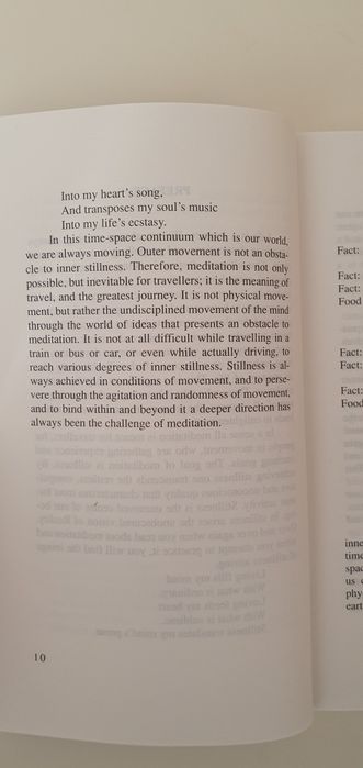 Livro "Meditation For People On The Go"