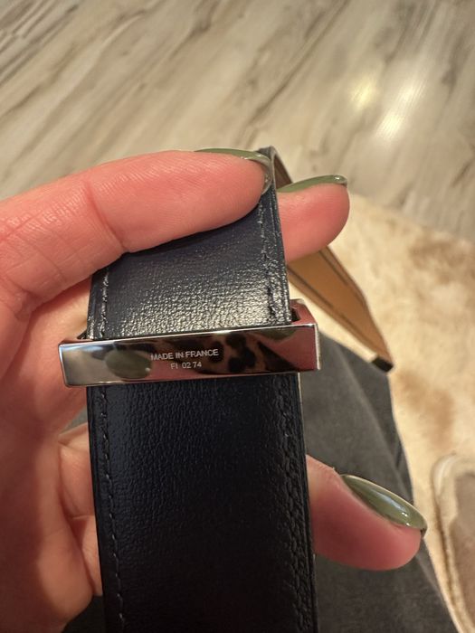 Skórzany pasek Hermes, oryginał, Made in France