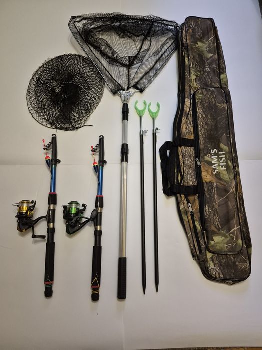 Набір Супер Двійка (удочки, катушки, підсак, садок, чехол, рогачі)