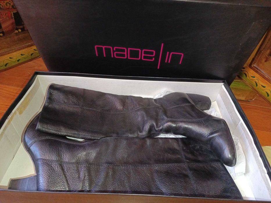 Botas em pele de marca, nº37 (Made In e Cubanas)