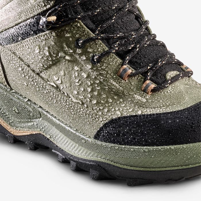 Botas de trekking em couro impermeáveis - MT100 Mulher