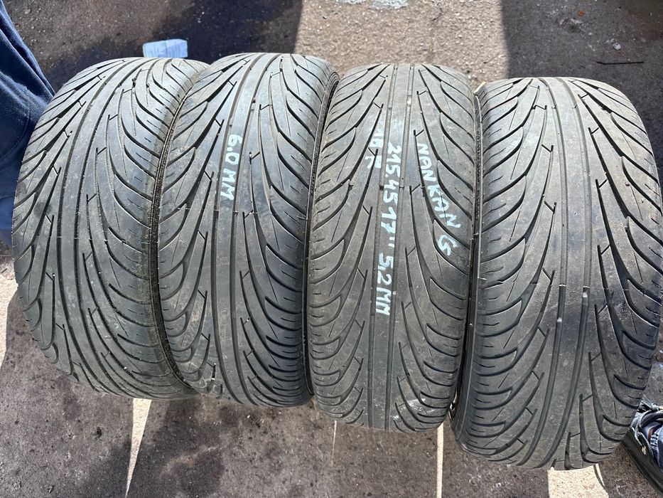 OPONY NANKANG LETNIE 215 45 R 17 rok 2018 bieżnik OK 6,0 mm 4 SZTUKI