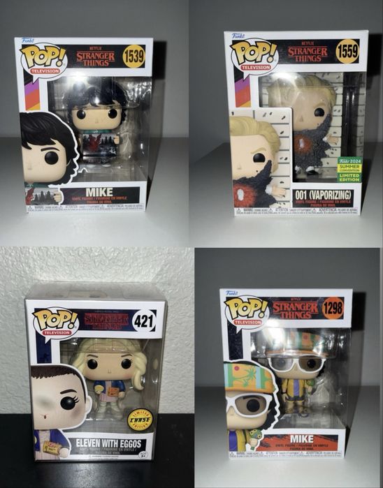 Funko Pop! Stranger Things Mike #1539 Eleven #421 Mike #1298 001 #1559
