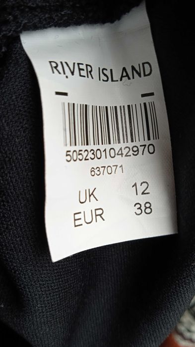 Letnia spódnica z rocięciami river island 38 M długa letnia ombre plaż