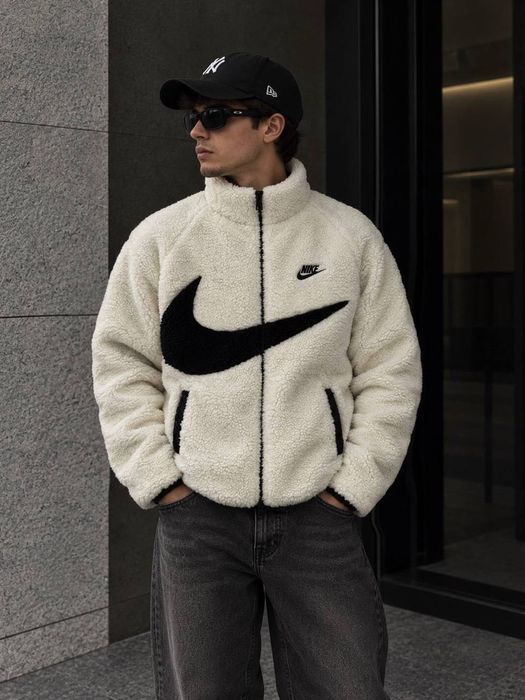 ‼️LUX‼️БЕЗ ПРЕДОПЛАТ‼️Мужская куртка пуховик на меху найк Nike | двухсторонний пуховик найк | плюшевая куртка найк | зимний пуховик Nike | куртка