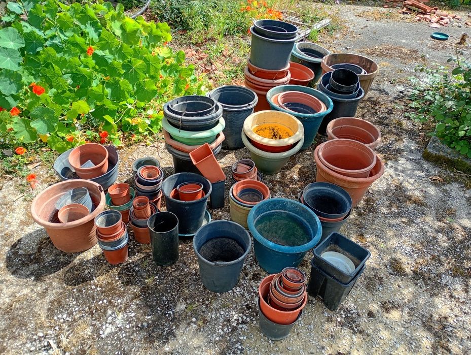 Potes Plástico Flores