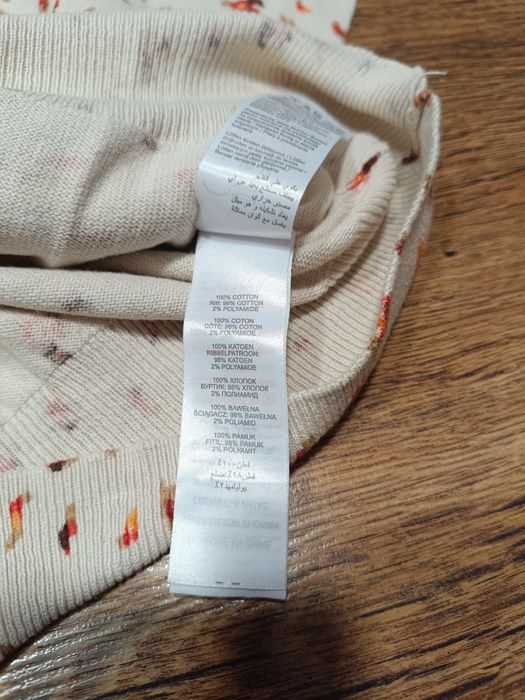 Sweter bawełna cotton w kwiatki vintage L