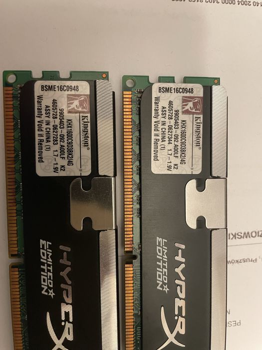 Kingston DDR3 8GB (2x4) HyperX 1600Mhz