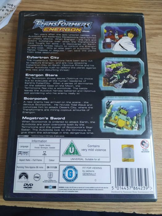Transformers Energon Battle for Energon DVD ANG