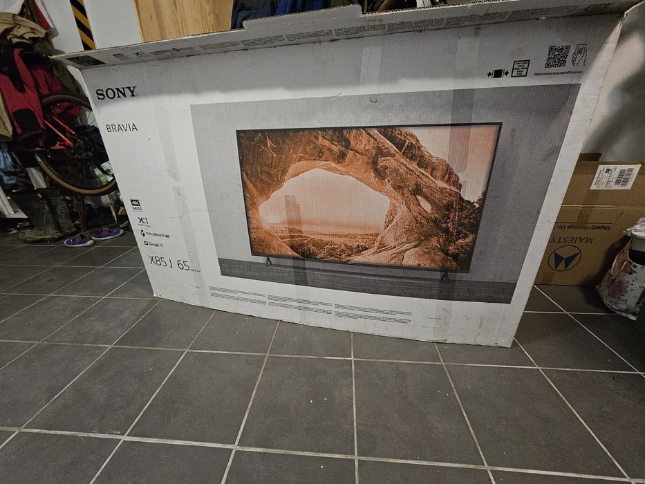 Sony Bravia 65" X85J – sprawny, uszkodzona matryca – komplet + karton