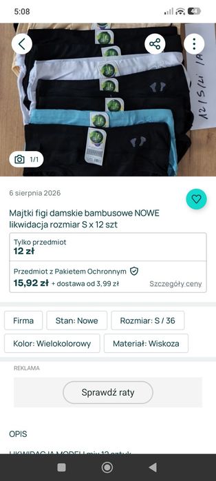 Majtki damskie 69 szt s i m
