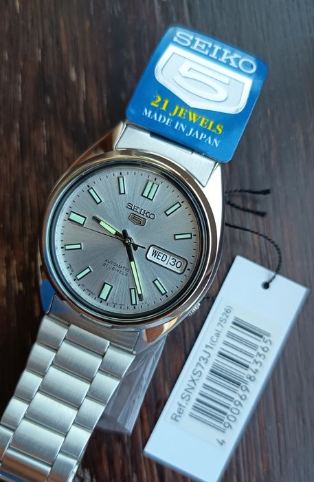 *NOVO* Seiko 5 automático 37 mm SNXS73J1 MADE IN JAPAN