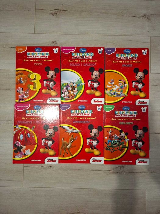 Zestaw 6 książeczek edukacyjnych disney junior – klub przyjaciół myszki Miki