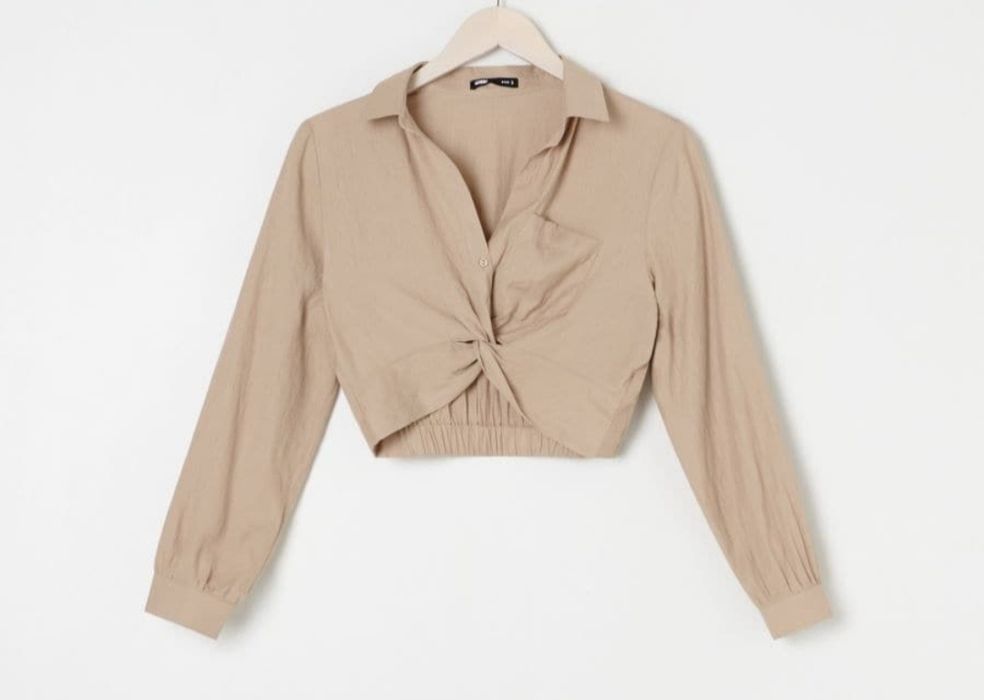 Crop top/ bluzka/ dziewczyna/ kolor beżowy/ Sinsay/ rozm. XXS