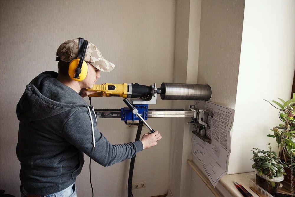 БЕЗ ПИЛУ! Алмазное сверление отверстий в бетоне, цегле, газоблоке