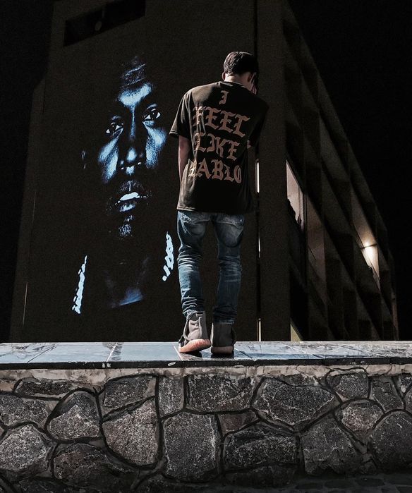 Kanye West I FEEL LIKE PABLO yeezy ミリタリー Kanye West Pablo Yeezy I Feel Like Pablo Футболка YZY Хаки Зелёная