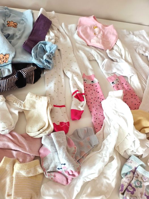 duży zestaw komplet rajstop pończoch rajstopy dla dziewczynki2-3-4lata