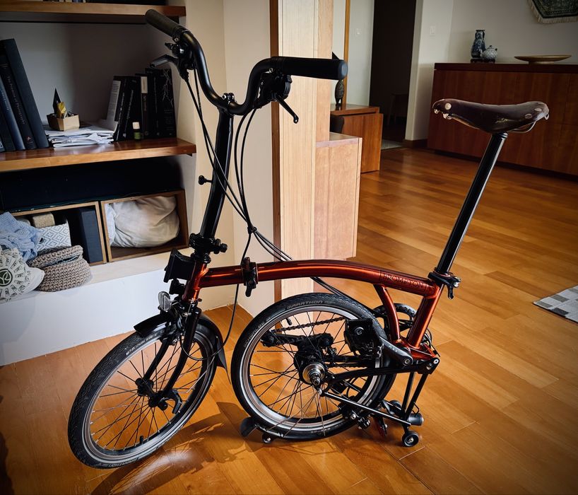 Brompton C Line 6 velocidades cor especial flame lacquer