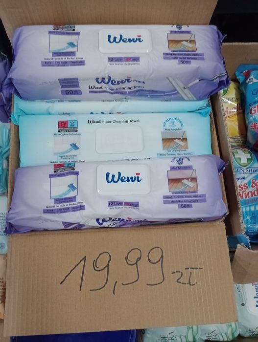 Chusteczki do mopa super nawilżone