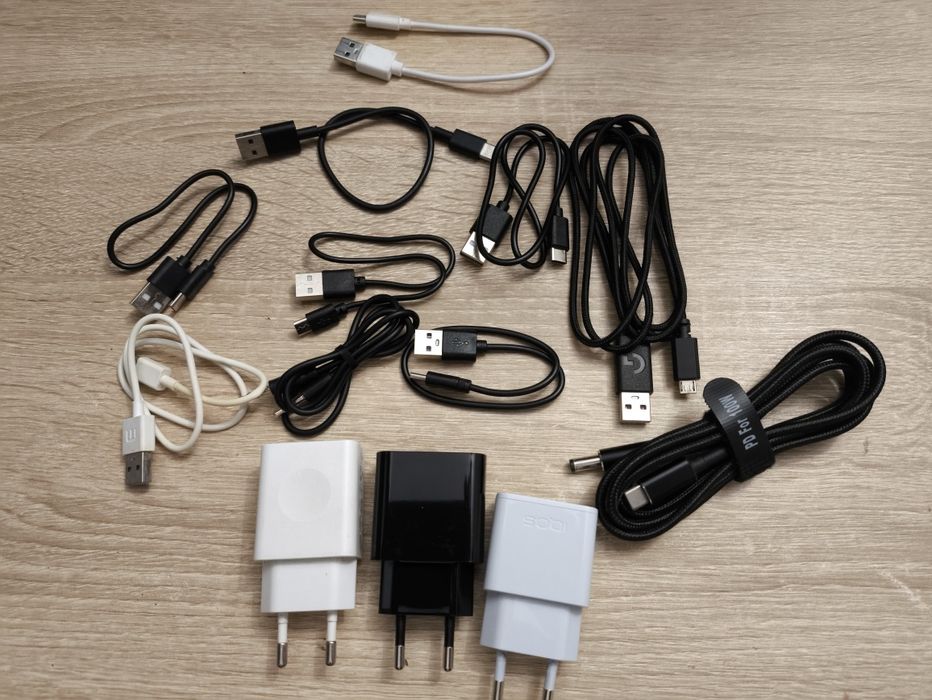 Блок живлення та USB type c, micro usb