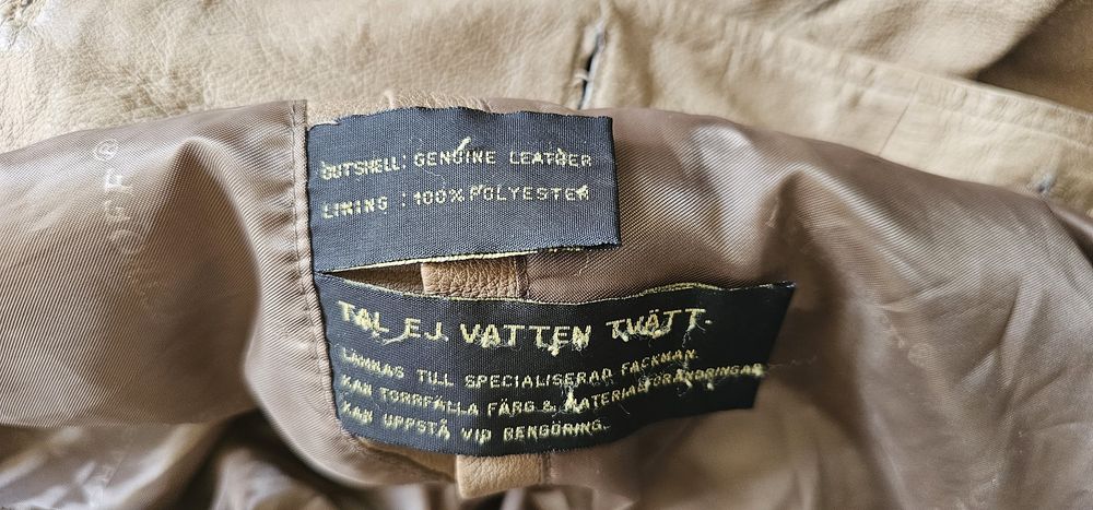 Petroff męska skórzana kurtka rozmiar L wymiary na zdjęciach